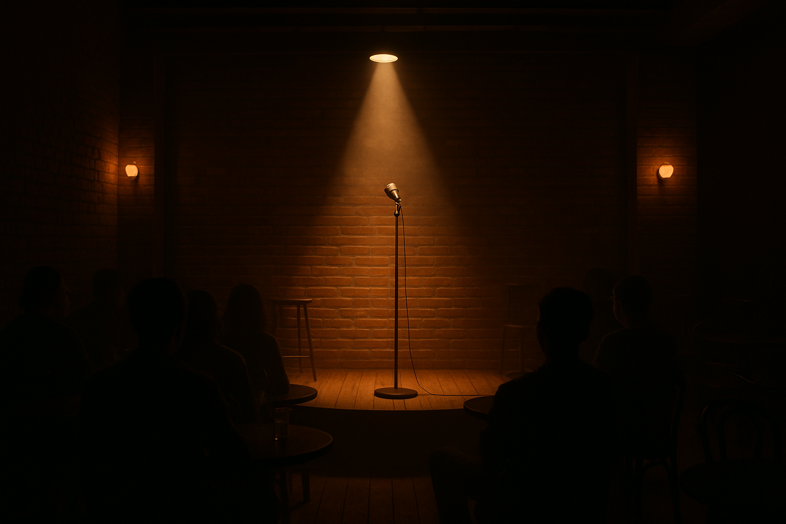 stand up comedy dark room